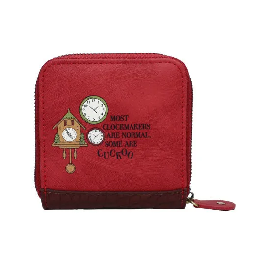 Tick Tock Clock Shop Square Wallet