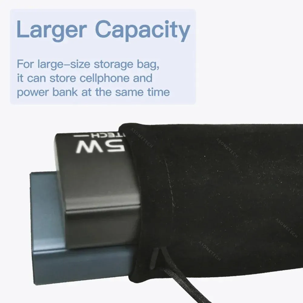 Travel-Friendly Power Bank Storage Bag with Protective Case for Mobile Devices and Accessories