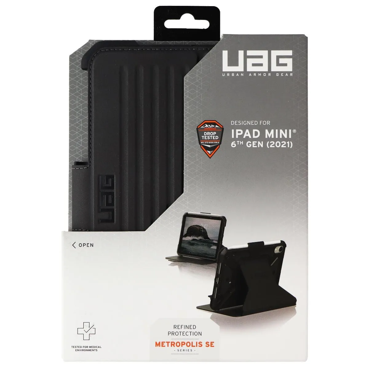 URBAN ARMOR GEAR Metropolis SE Series Case for iPad Mini (6th Gen) - Black