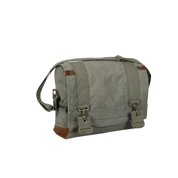 Vintage Canvas & Leather B-15 Pilot Messenger Shoulder Bag