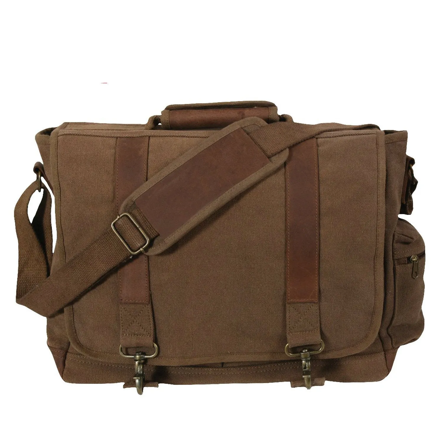 Vintage Canvas & Leather Pathfinder Laptop Messenger Shoulder Bag